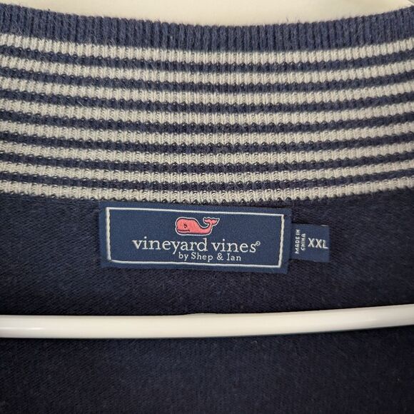 Vineyard Vines Navy Half-Zip Sweater Men's Size XXL - Picture 5 of 6